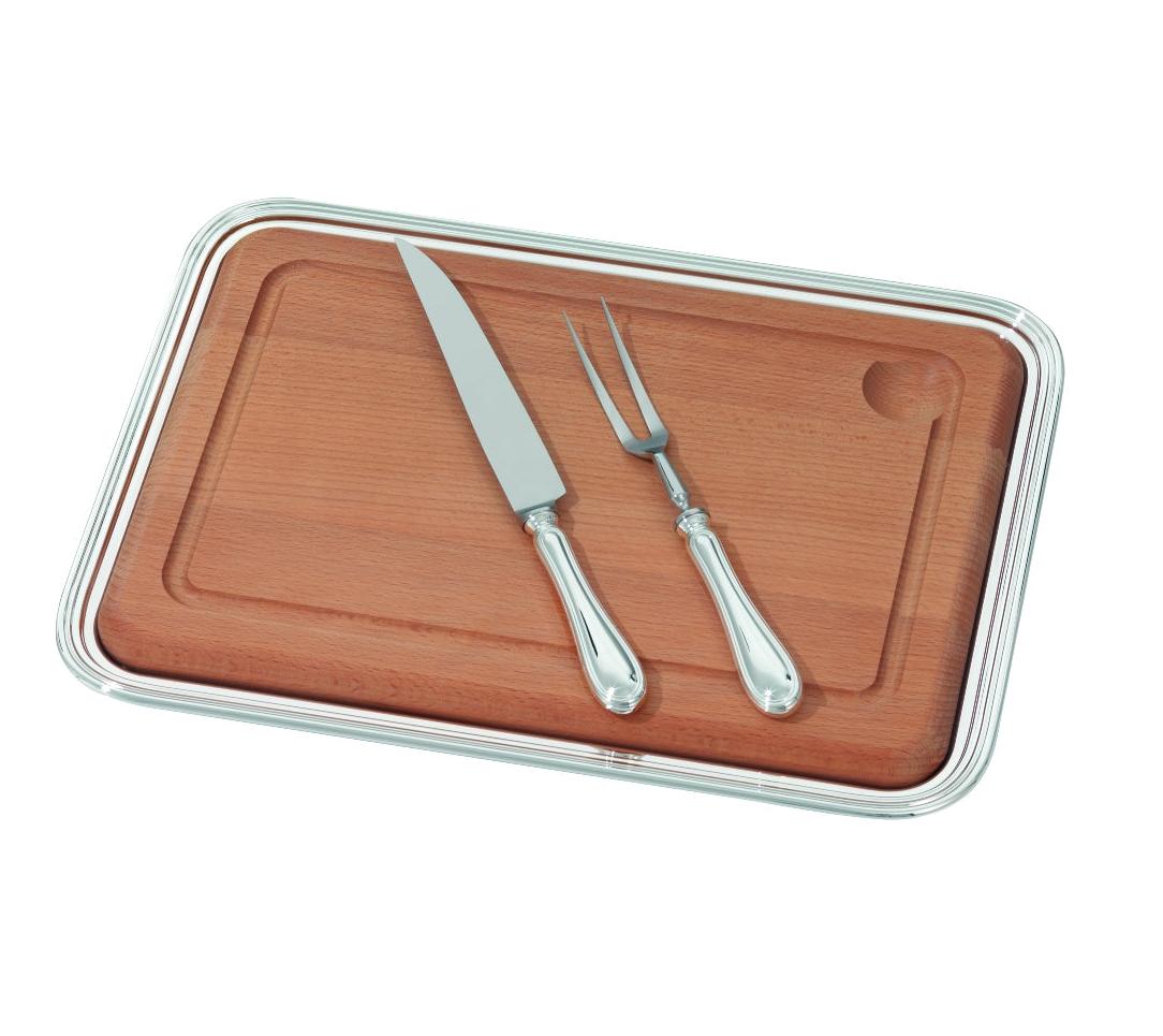 Versilbertes Tablett‑Tranchier‑Set | Konfiguration: Carving Tray