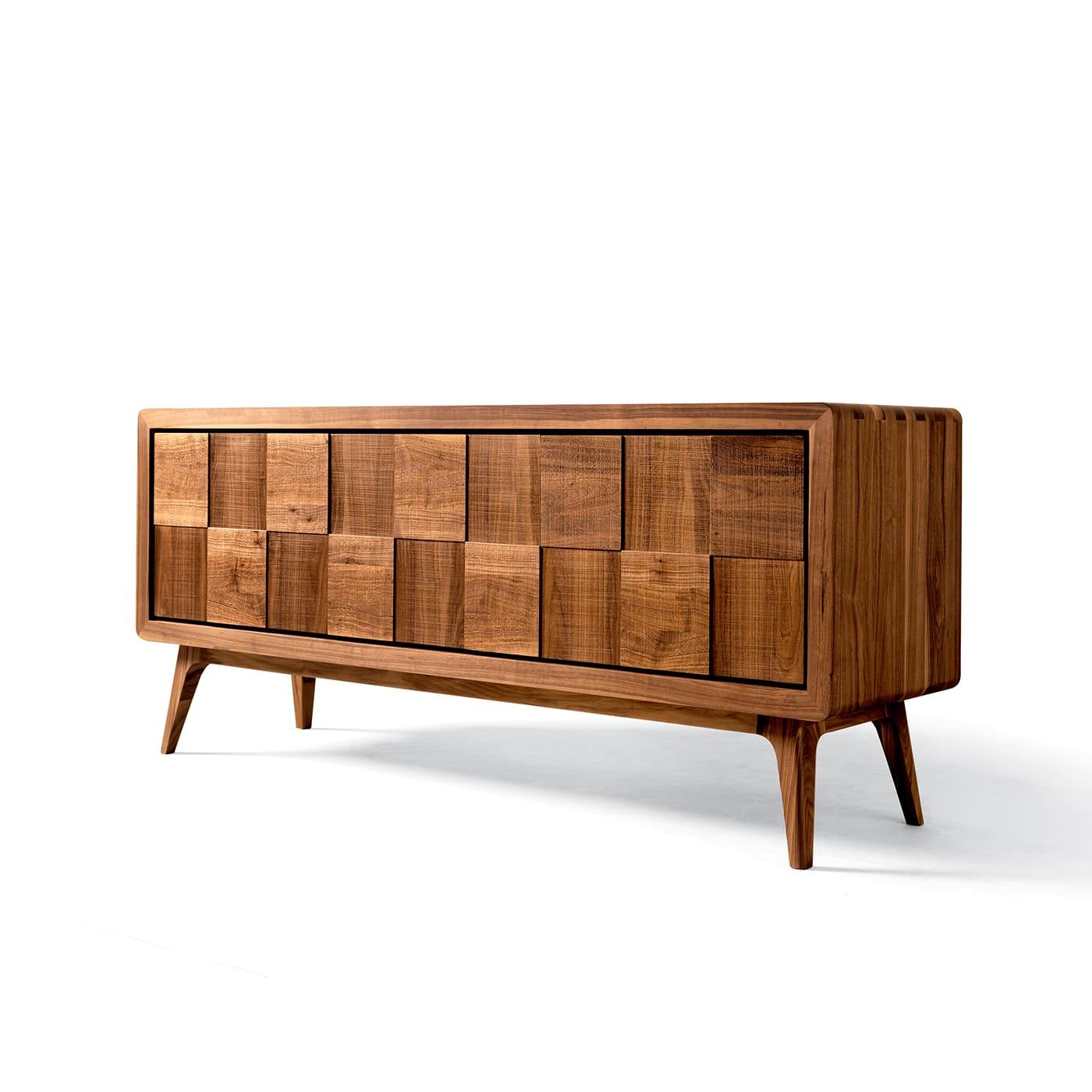 Artes Quadratisches braunes Sideboard