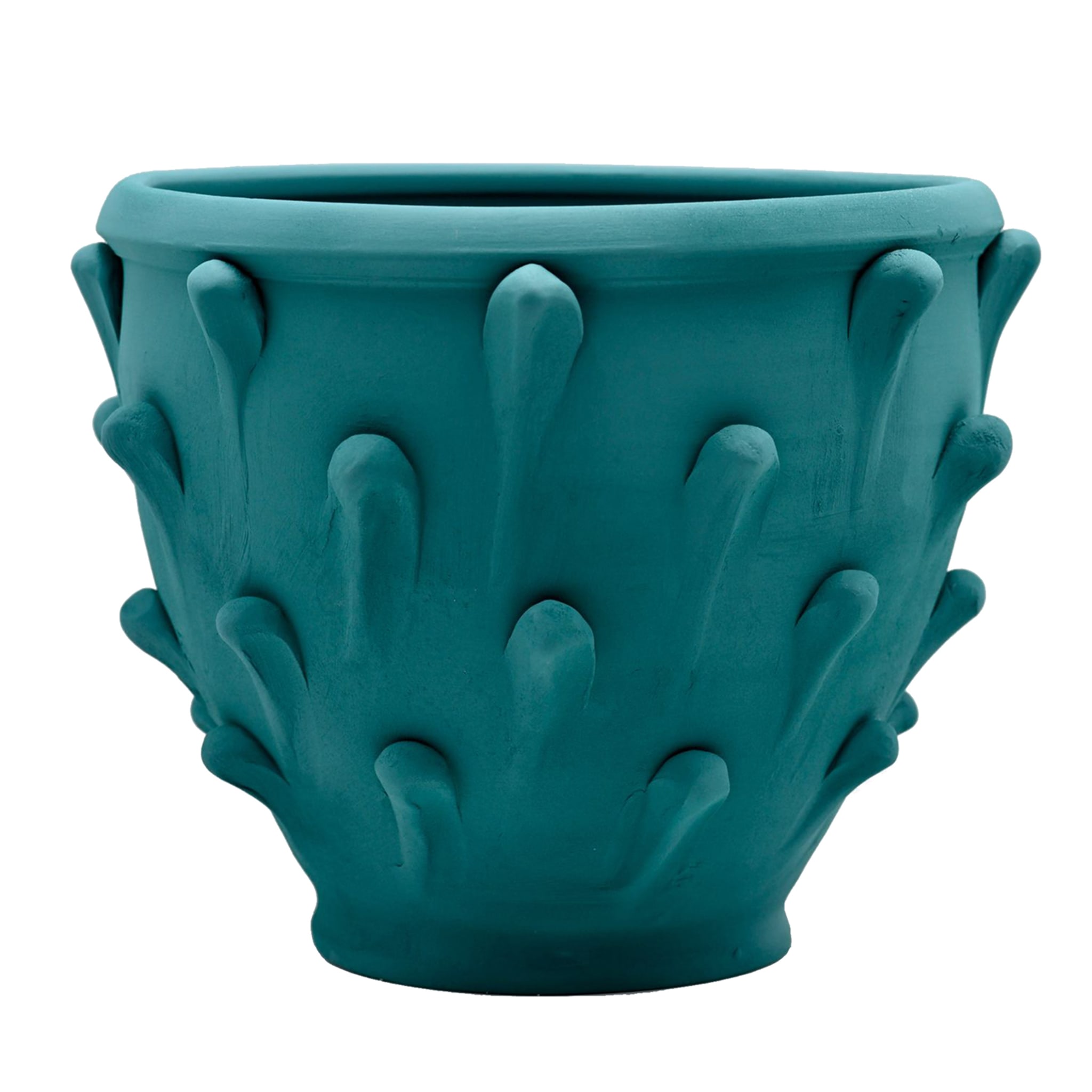 Teal handgeformte Vase
