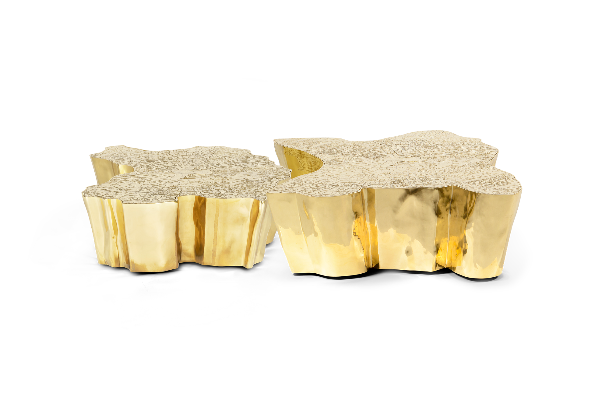Paradise Gold‑Couchtisch | Dimensions: B 138 x T 95 x H 36 cm