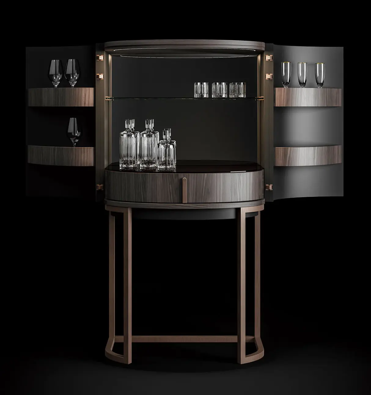 Gekrümmter Barschrank Italien