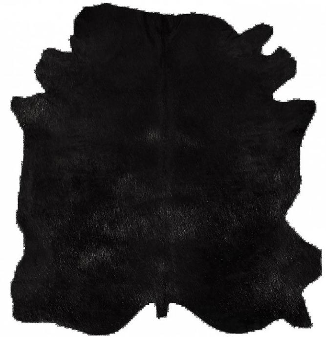 Schwarz Natur Kuhfell | Größe: 200 x 240 cm