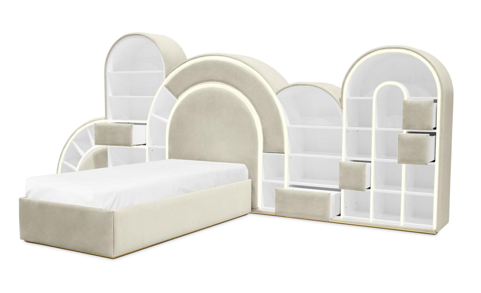 Bubblegum Marshmallow cremefarbes Kinderbett