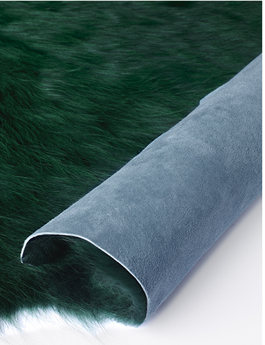 Dunkelgrün Natur Kuhfell | Größe: 200 × 240 cm