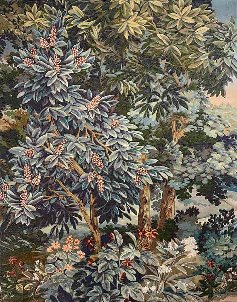 Flämisches Grün Wandteppich