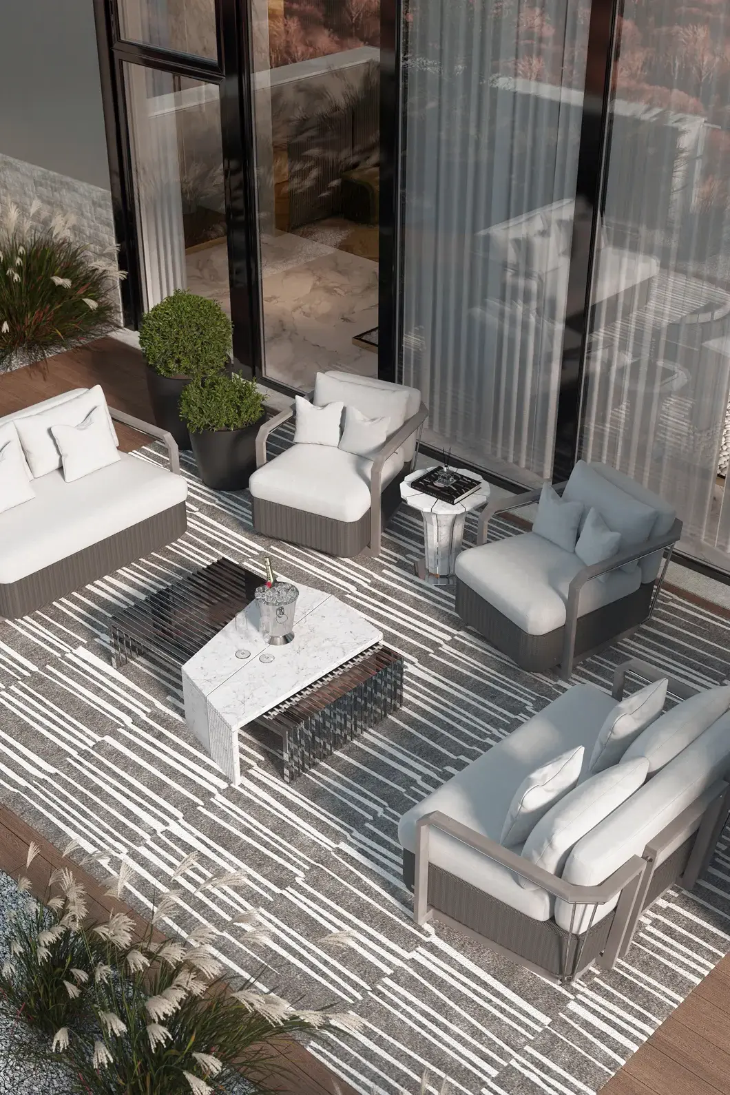 Heritage grauer Gartensessel - 3