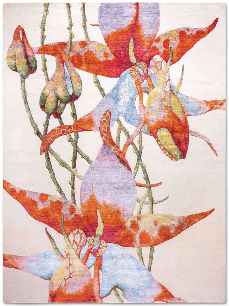 Orchid Original auf Creme Teppich