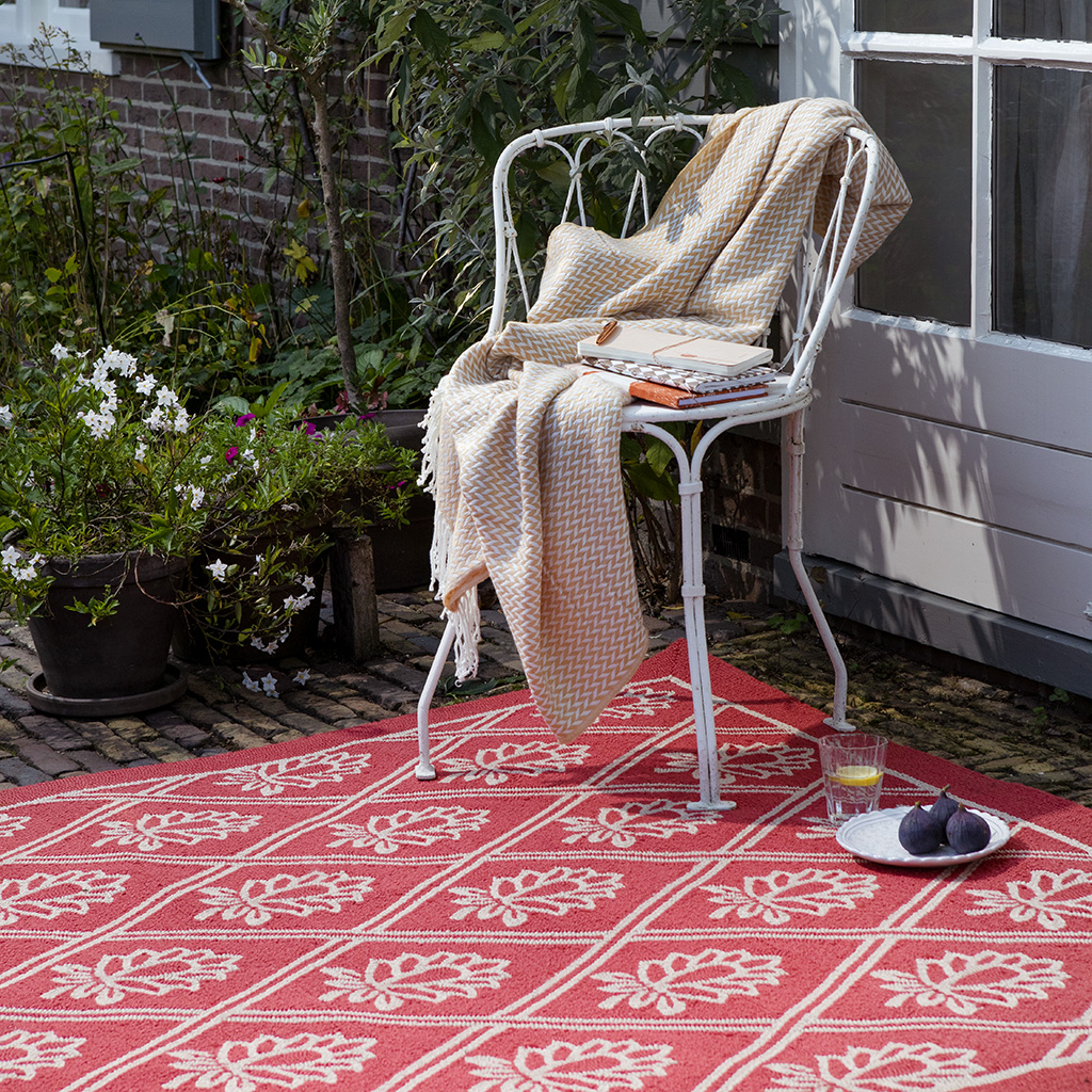 Porchester Poppy Red Outdoor-Teppich | Größe: 160 x 230 cm