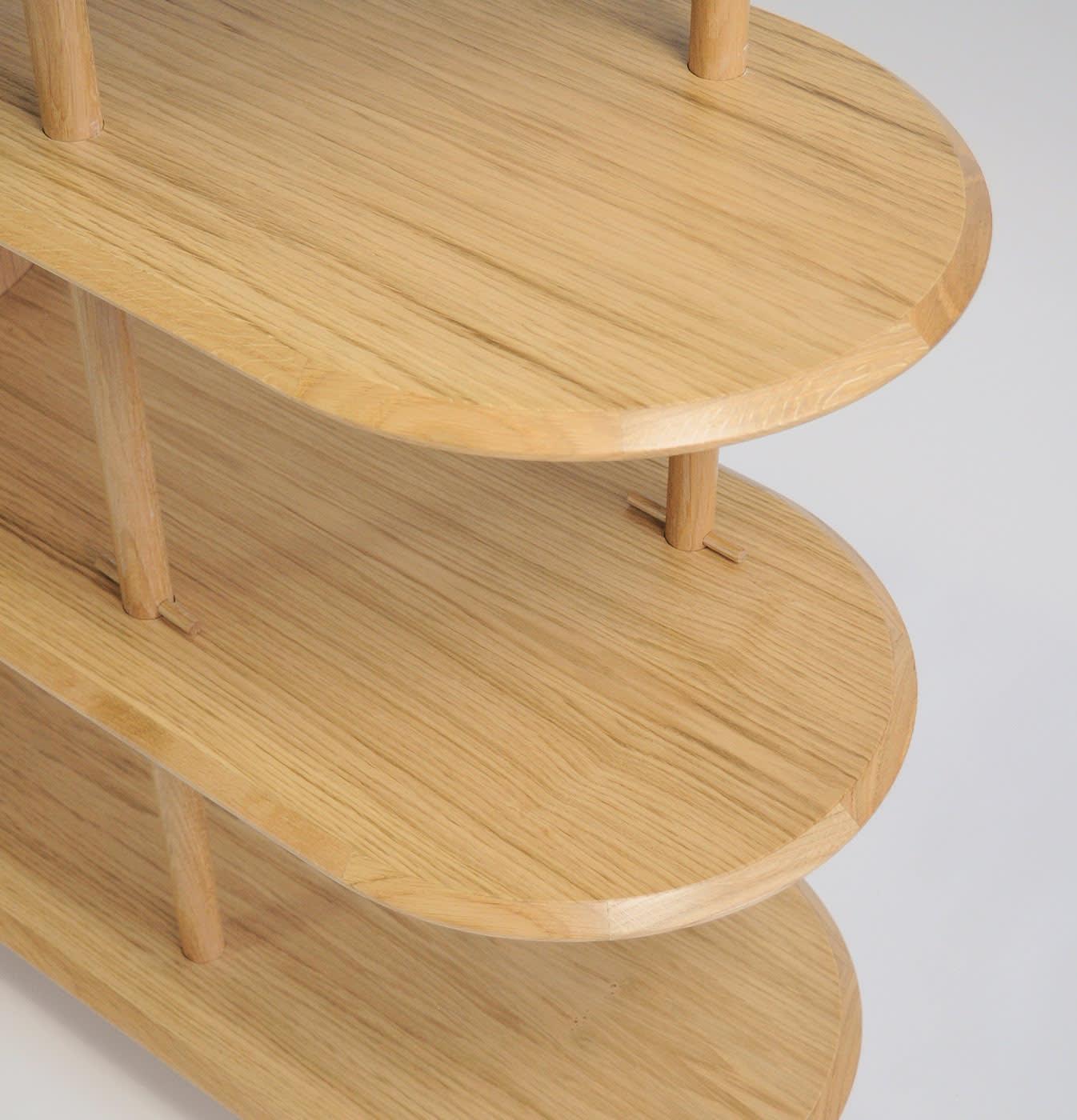 Modernes modulares Eichen-Bücherregal