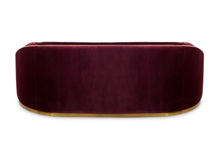 Premium Comfort Rotes Geschwungenes Sofa