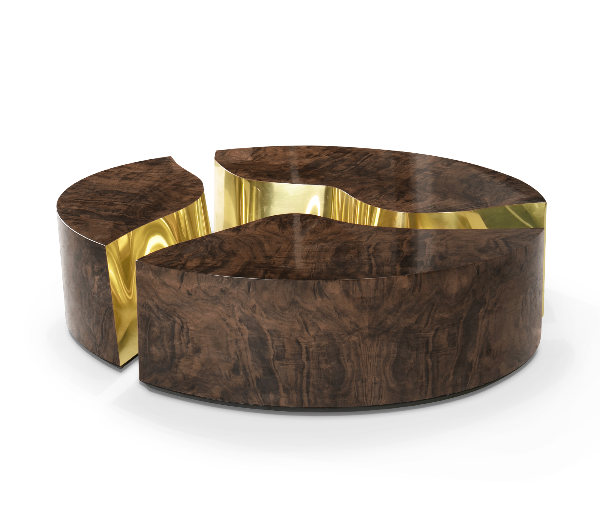 Fissure Ovaler Walnuss‑Couchtisch