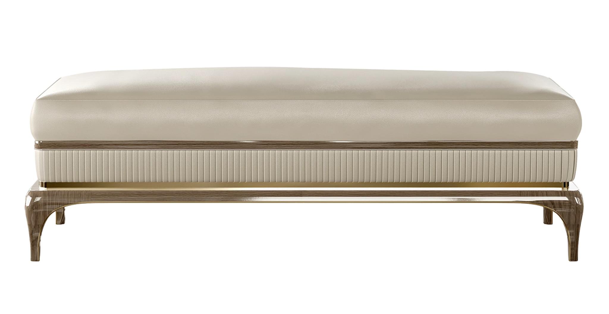 Beige Lederbank