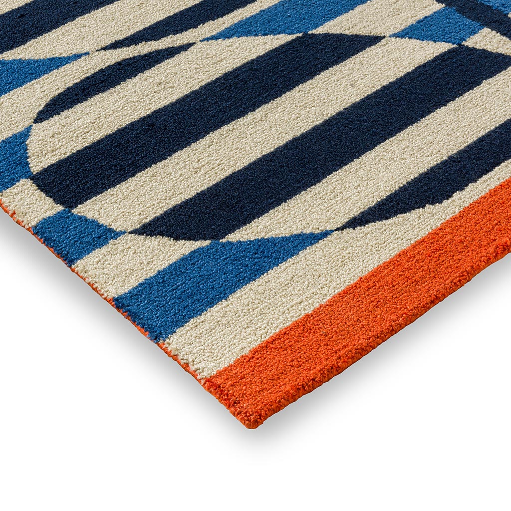 Stripy Stem Azure Outdoor-Teppich | Größe: 160 x 230 cm