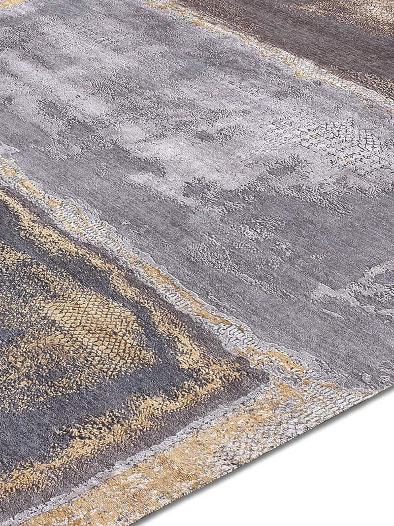 Grass Gold Silver Teppich | Größe: 122 × 183 cm