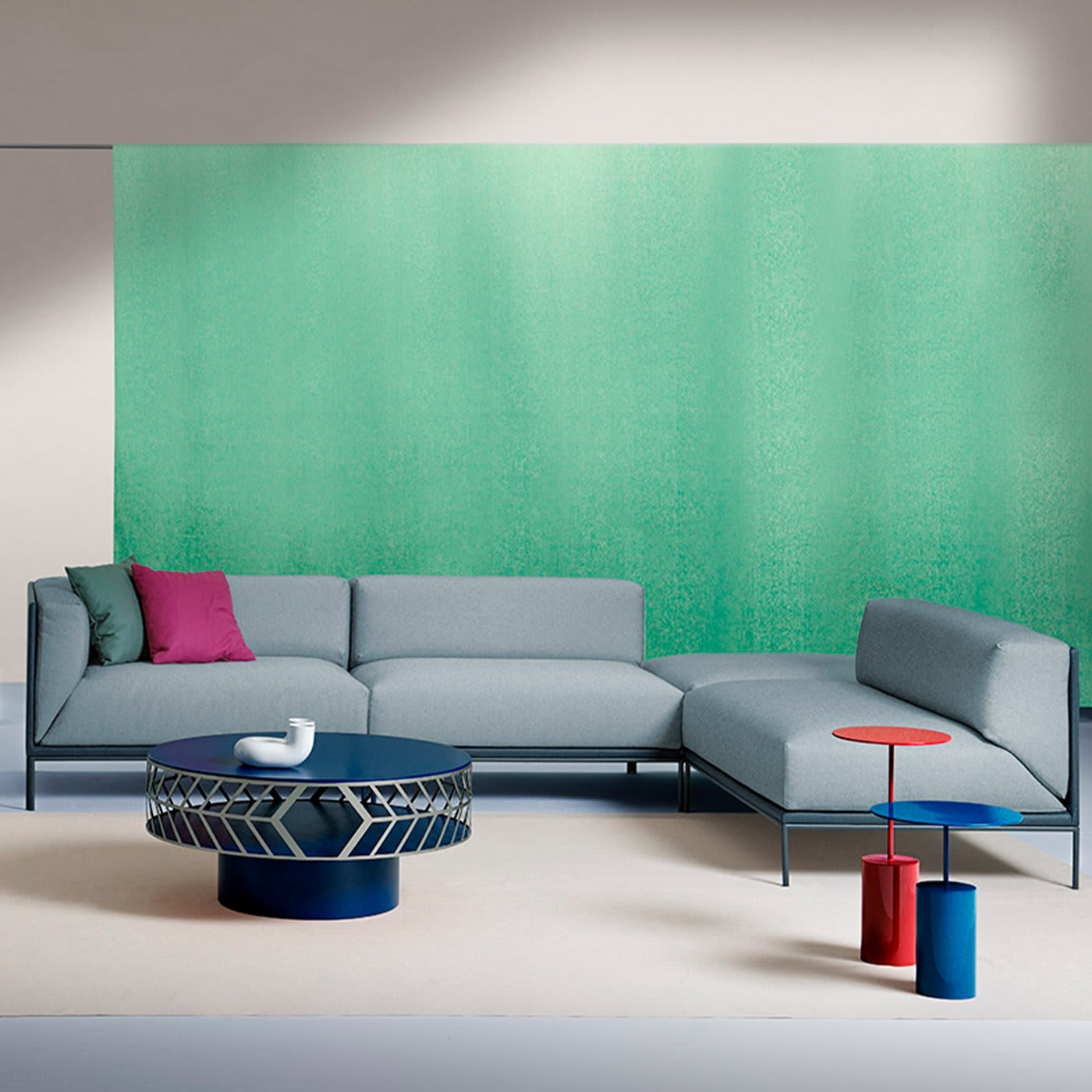 Cocktail Italienischer oranger Beistelltisch