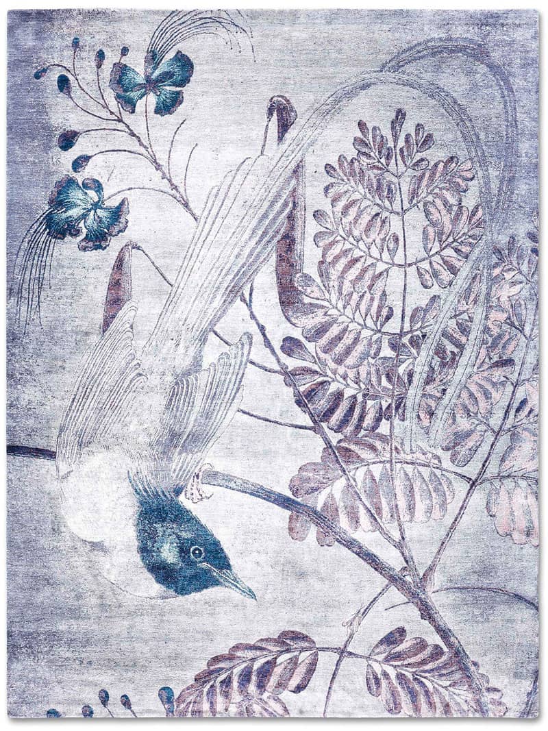 Snowbird Original auf Grau Teppich | Größe: 170 x 240 cm