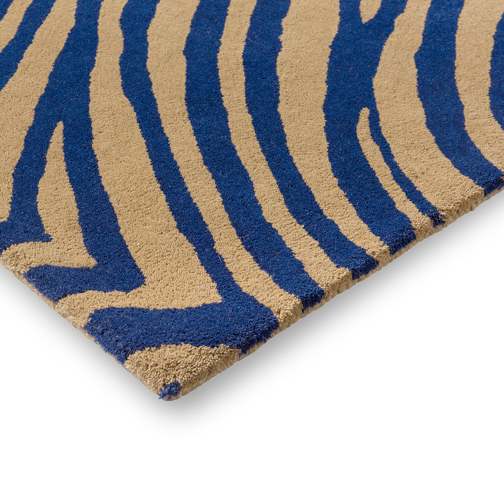 Decor Groove Elektroblau 097708 Teppich | Größe: 140 x 200 cm