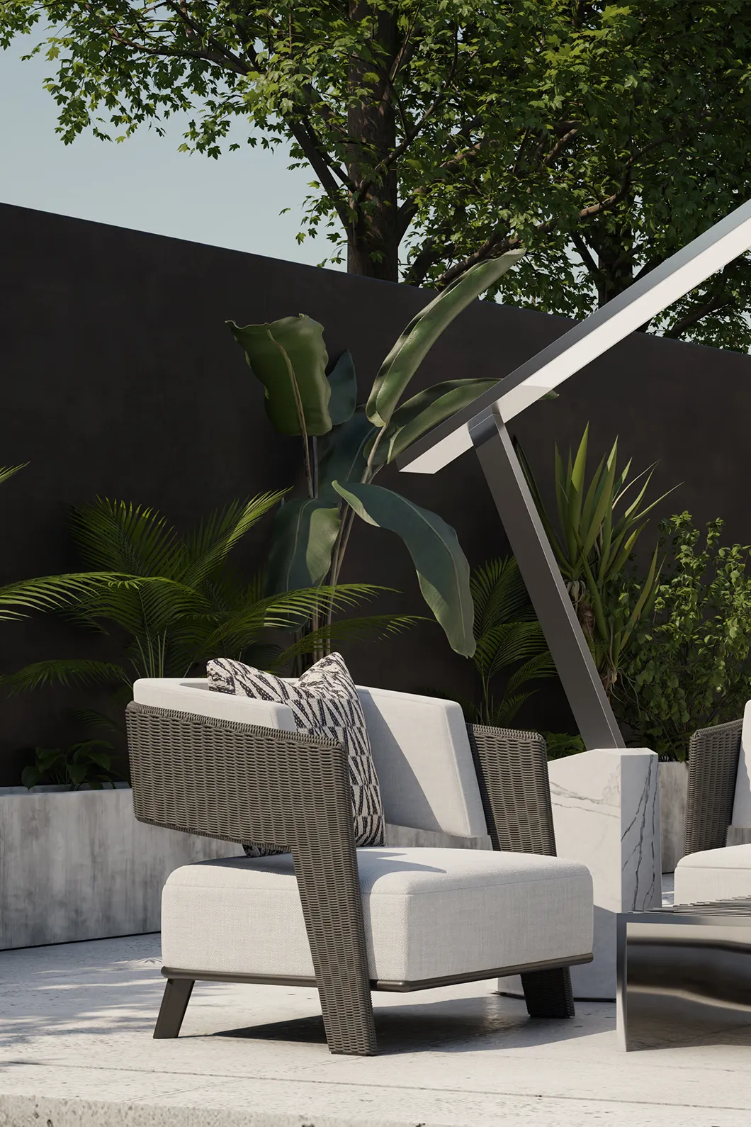 Crown grauer Outdoor‑Sessel - 4