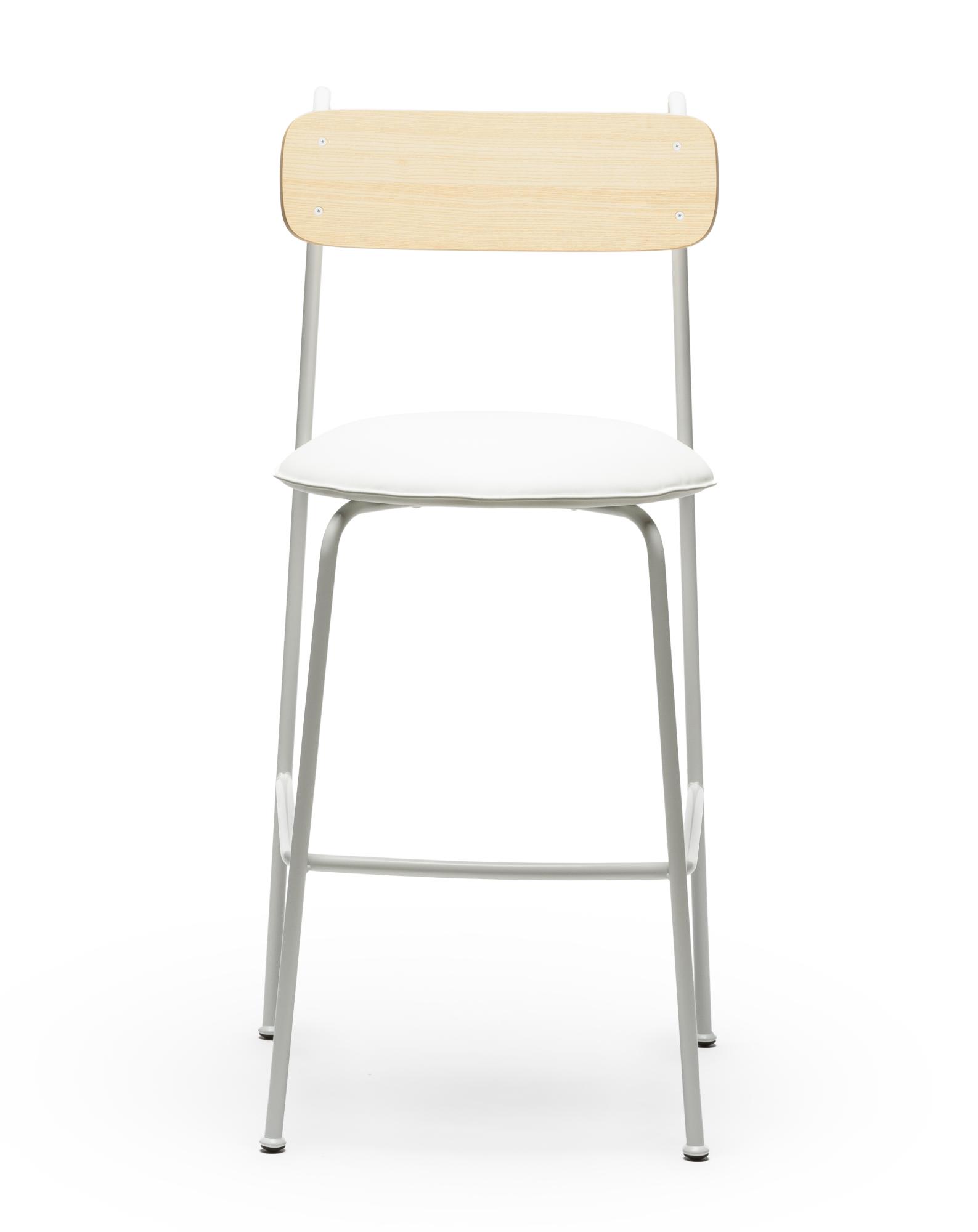 Lena SG-75 Weißer Eschenholz-Barhocker