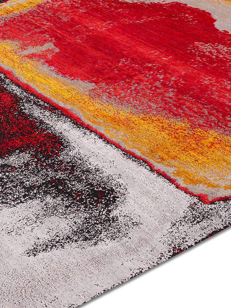 Red Sunset auf Grau Teppich | Größe: 140 x 210 cm