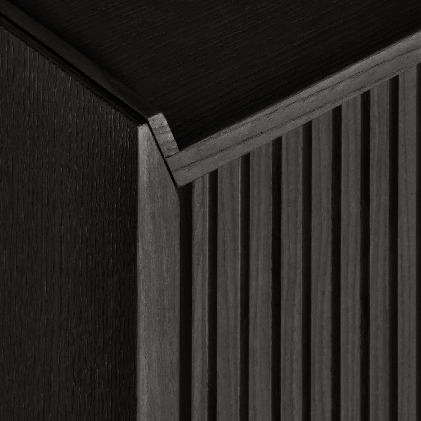 Sipario Schwarzes Sideboard mit 3 Türen | Dimensions: Height 63 cm