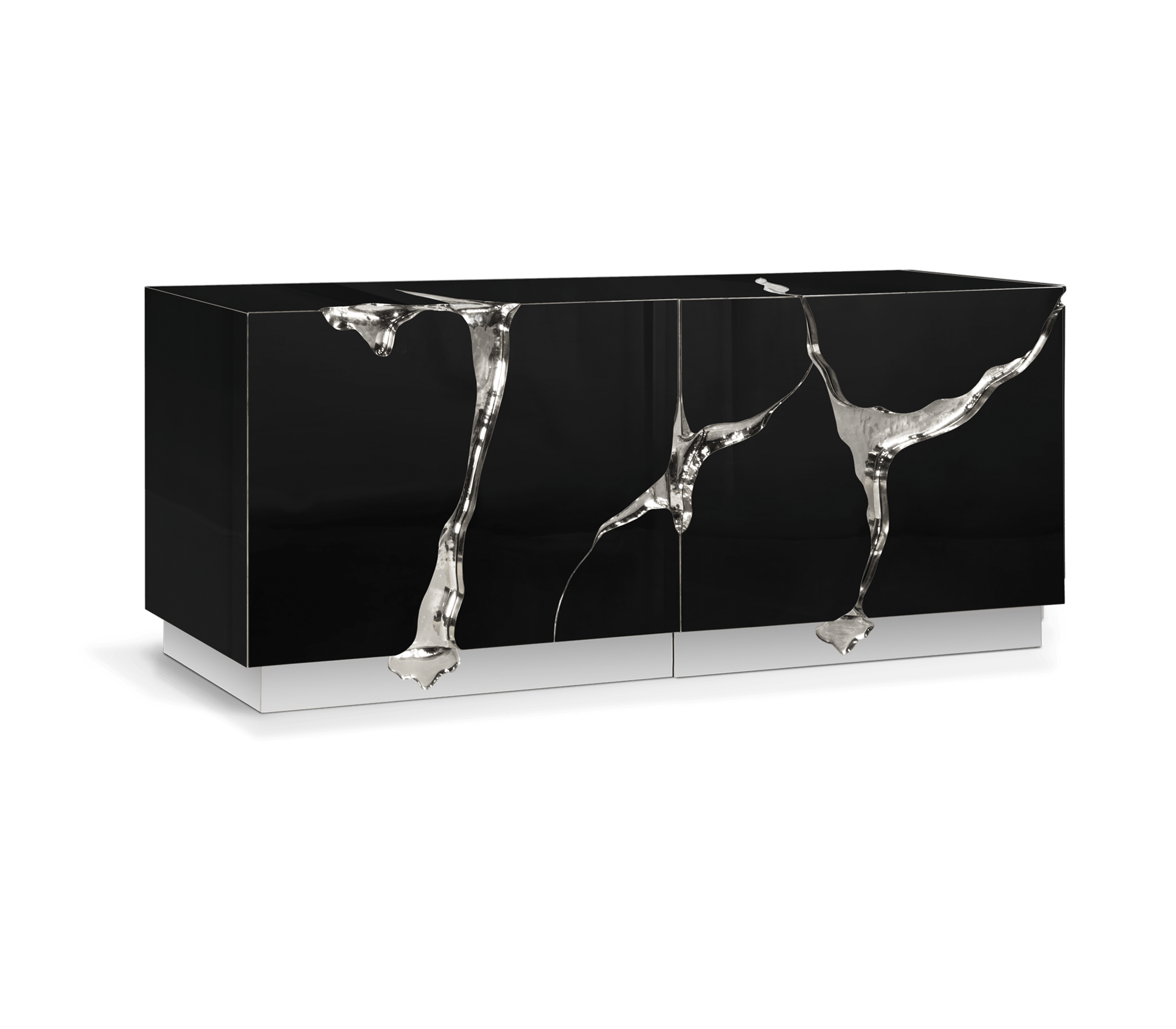 Fissure Silber‑Schwarz Sideboard