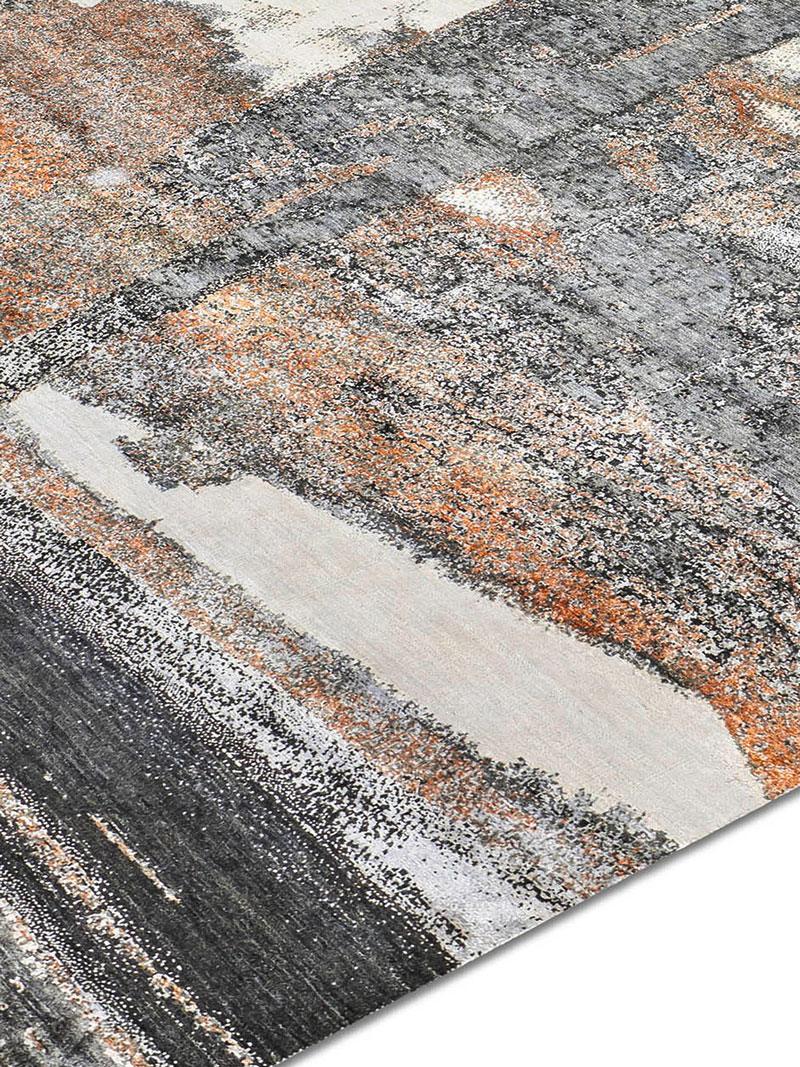 Copper Rust Hellgrau Teppich | Größe: 122 x 183 cm