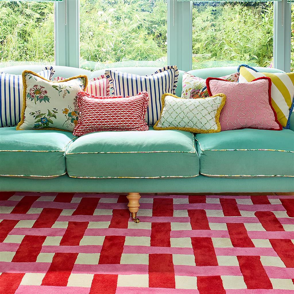 Basket Weave Coral/Rose Teppich | Größe: 170 x 240 cm