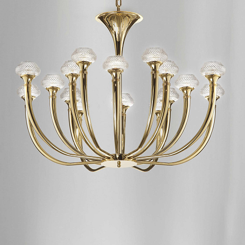 Polierter Gold Kronleuchter