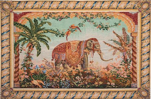 Elefanten‑Ornamente Wandteppich