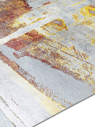Pastel Rain auf Hellgrau Teppich