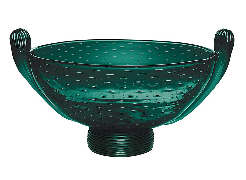 Schale aus grünem Muranoglas