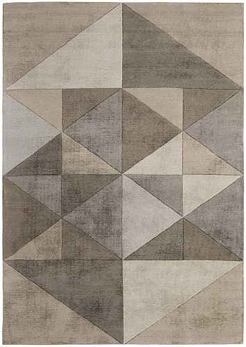 Triangles Beige Teppich