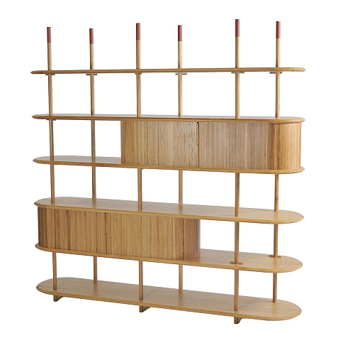Modernes modulares Eichen-Bücherregal