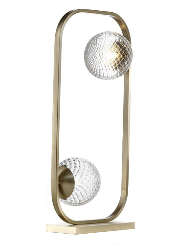 Ballotton Murano-Glas Antikgold-Tischlampe