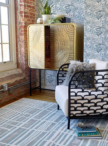 Tortoise Stripe Jade 39808 Teppich