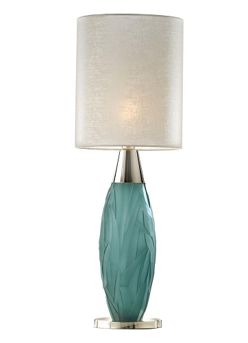 Soft Gold Türkisfarbene Kristall-Tischlampe