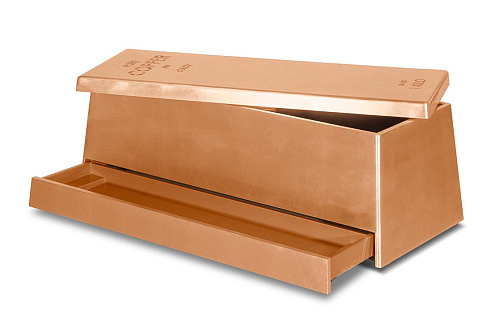 Rustikale Bronze-Spielzeugkiste