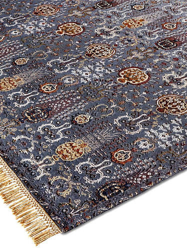 Isfahan Reverse Original auf Anthrazit Teppich