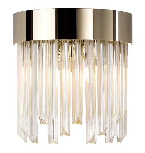 Gold Triedro Glas-Regen-Wandleuchte