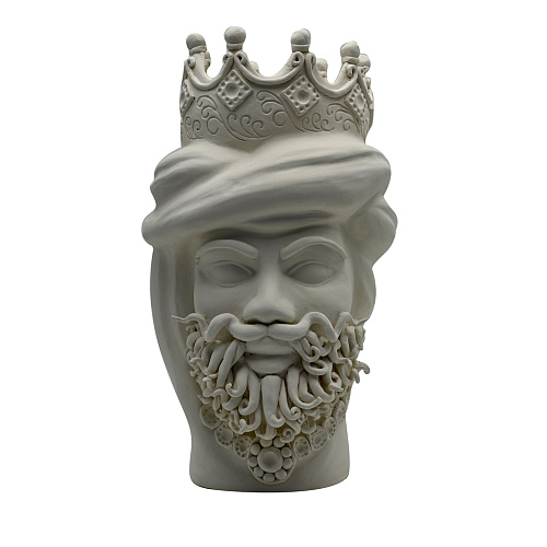 Maure‑Kopf graue Skulptur