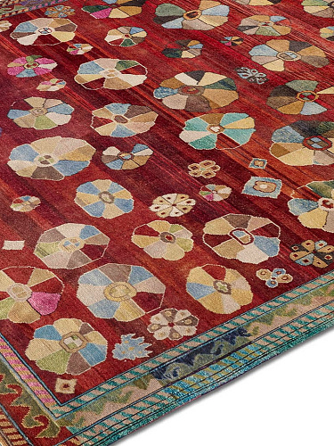 Original auf Naturrot Teppich