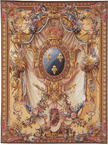 Großes Wappen Beige Wandteppich