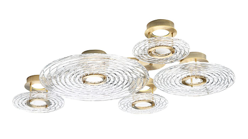 Soft Gold Kristall-Scheibendeckenleuchte