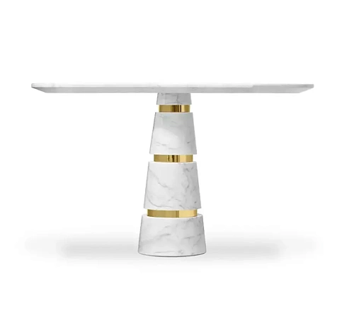 Avalanche Carrara‑Marmor‑Esstisch