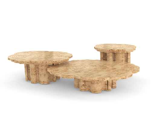 Fortuna Poplar 3‑teiliges Couchtisch‑Set
