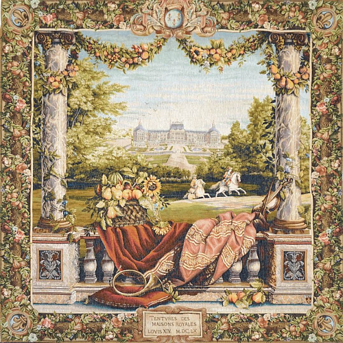 Terrasse am Schloss Wandteppich