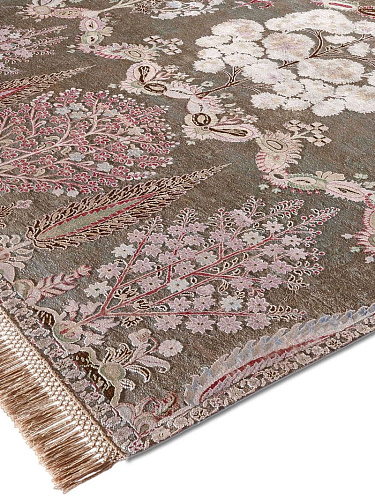 Mughal Original auf Ex‑Hellblau Teppich