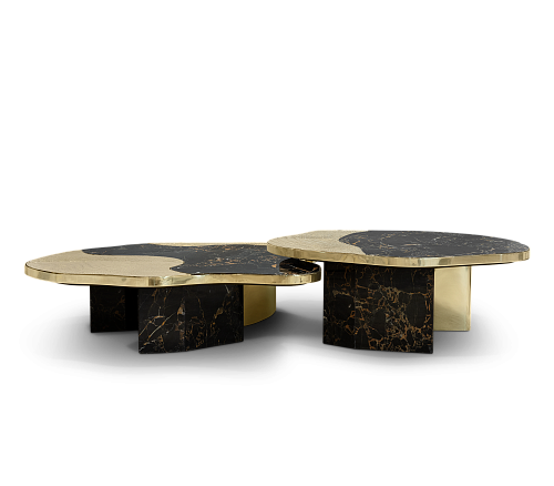 Athena Portoro Marmor & Gold Tischset