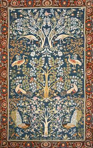 Der Baum im W. Morris‑Stil Wandteppich